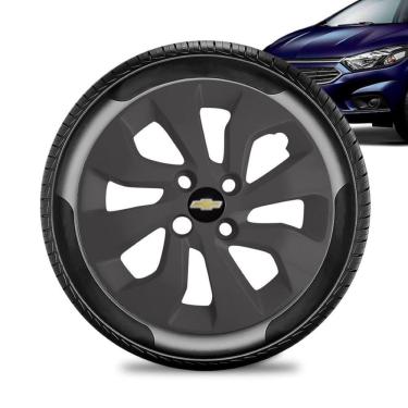 Imagem de Calota Chevrolet Prisma aro 14 2017 a 20 Grafite Fosca Preto