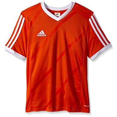 Imagem de Camiseta de manga curta Adidas Performance Boys Youth Tabela 14, Orange/White, X-Large