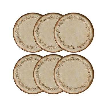 Imagem de Conjunto com 6 Pratos Rasos Porto Brasil Bio Nativa em Stoneware 27,5 cm – Cinza