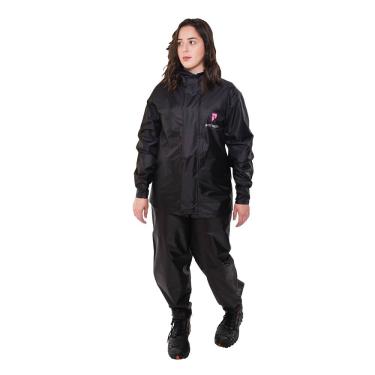 Imagem de Conjunto Motociclista Emborrachado Feminino Urban Preto Pioneira