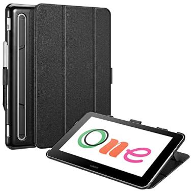 Imagem de Fintie Capa para tablet Wacom One de desenho de 13,3 polegadas, capa protetora leve e fina com suporte triplo para tablet Wacom One de 13,3 polegadas, preto