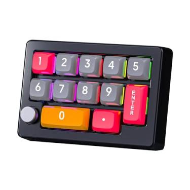 Imagem de ＫＬＫＣＭＳ Programação macro pad teclado teclado de mão única laboratórios música eixo mecânico teclado de jogos mecânico com uma mão, preto
