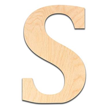 Imagem de Letra de madeira P – 15 cm de altura x 8 cm de largura x 0,6 cm de espessura – Corte de compensado de bétula e pronto para pintura ou decoração. Para decoração de casa, placas de escritório ou decorações de festa.