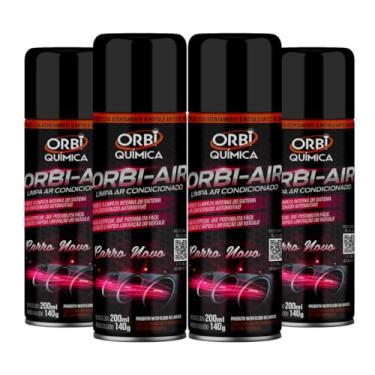 Imagem de Higienizador Orbi-Air Limpa Ar Condicionado Higienização Automotiva Aroma Carro Novo Kit com 4 - Orbi Química