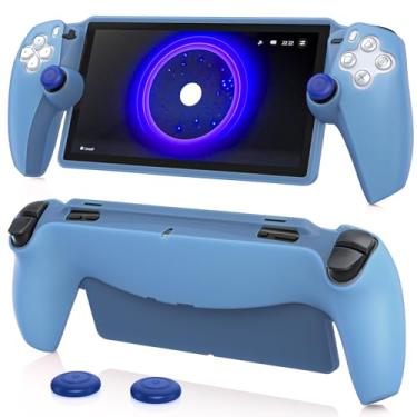 Imagem de FYOUNG Capa protetora para Playstation Portal, capa protetora de silicone macio com proteção total e punhos antiderrapantes kit de acessórios para Playstation Remote Player (azul claro)