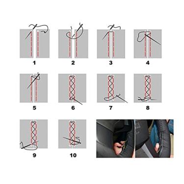 Imagem de Acessórios de carro DIY Capa de volante, adequada para BMW F20 2012-2018 F45 2014-2018 F30 F31 F34 2013-2017 F32 (1 linha preta)