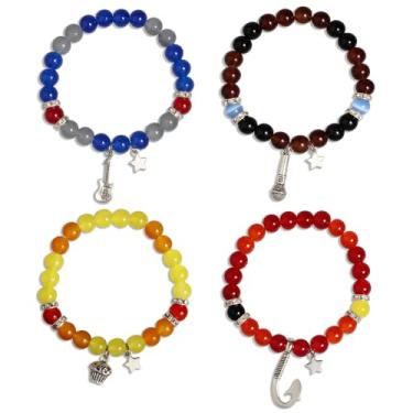 Imagem de QqzsJewls Pulseiras inspiradas na FNAF, presentes de fantasia para fãs de jogos Fnaf, pulseiras de pedras com contas para meninos e meninas, presentes de aniversário de Natal para melhor amiga, irmã,