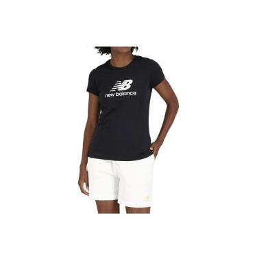 Imagem de Camiseta Feminina New Balance MC Essentials Preta - WT3154-Feminino