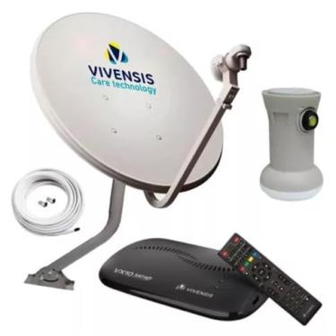 Imagem de Kit Parabólica Ku Completo Vivensis para TV Digital
