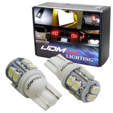 Imagem de iJDMTOY (10) Lâmpadas de substituição de LED Xenon Branco 10-SMD 360-Degree Shine 168 194 2825 W5W Compatível com luzes de placa de licença, também luzes de estacionamento, luzes de reserva, luzes interiores