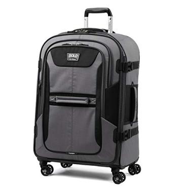Imagem de Travelpro Mala expansível com rodas giratórias e macias, Cinza/preto, Checked-Medium 26-Inch, Bold - Mala expansível macia com rodas giratórias