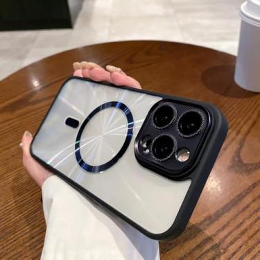 Imagem de Vem com película protetora de lente capa de telefone com placa traseira a laser adequada para IPhone11 12 13 14 15 Pro Max capa de telefone para 14 15 Plus, preta, para iPhone 14 PLUS