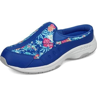 Imagem de Easy Spirit Sapato feminino Traveltime Clog Mule, Azul médio 420, 6.5 Wide
