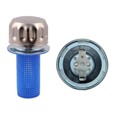 Imagem de ÜREL Tampa de respiro de tanque hidráulico para reservatório de óleo e combustível – Tampa de ventilação de enchimento de metal (com filtro, trava de baioneta, cromada, junta à prova de rasgos)
