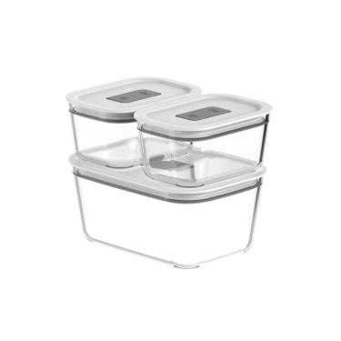 Imagem de Conjunto de Potes de Vidro Herméticos 3 Peças Fresh Lock Ou