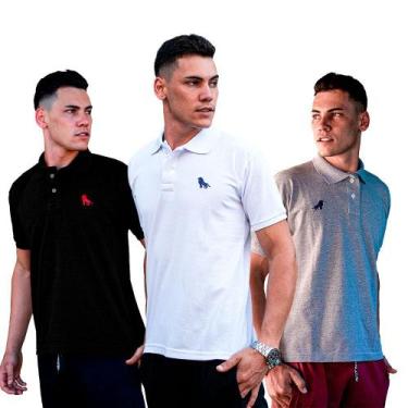 Imagem de 3 Camisas Polo As Melhores Camisetas É Aqui Na Estilo Rei, Preto, Bran