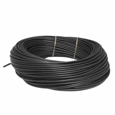 Imagem de Espaguete Liso Leiplast 4mm / 100m Preto - Cód.308