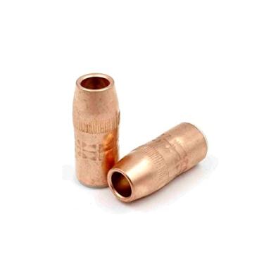 Imagem de N-5818C MIG Bocal externo de soldagem para pistola Bernard Centerfire 1/20.3 cm Recesso 5/20.3 cm Diâmetro do furo PKG/2