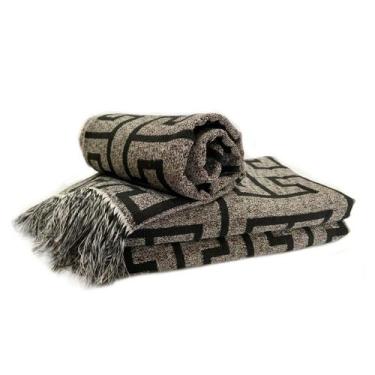 Imagem de Xale Manta Para Sofa Decorativo Com Franja 3 lugares 1,40 x 2,10 Jacqu