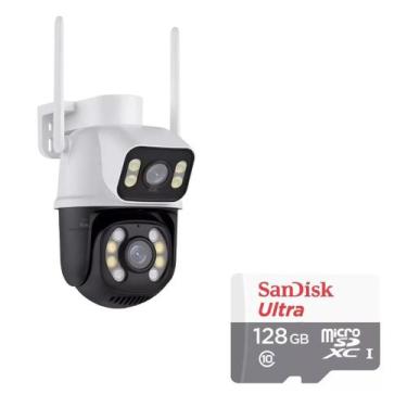 Imagem de Câmera Importada Wi-fi Smart  Lente Dupla Externa Cartão de Memória 12