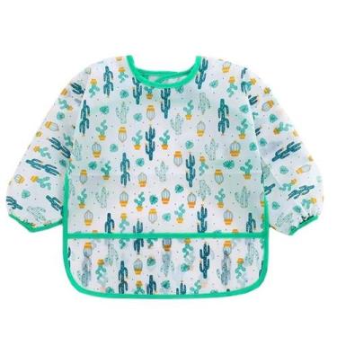 Imagem de Babador manga longa BLW Baby - Cactos - Minha Estrelinha