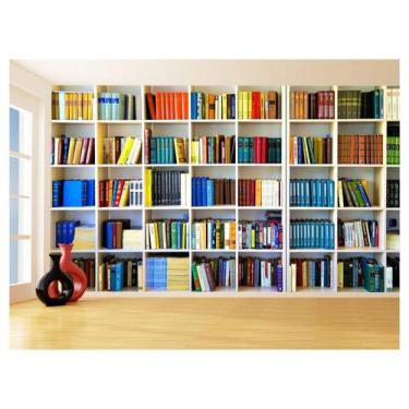 Imagem de Papel De Parede 3D Estante De Livros Fundo Vídeo 3,5M Est09 - Você Dec