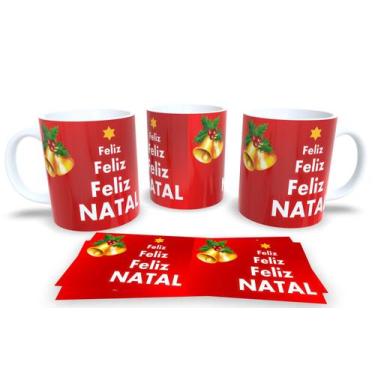 Imagem de Canecas de Porcelana Personalizadas Natal - Estampa Sublimada, Mod.15
