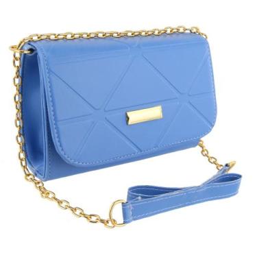 Imagem de Bolsa feminina transversal de ombro alça tiracolo - GF Griff, Azul