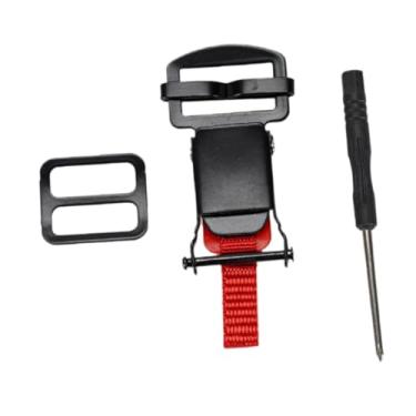 Imagem de JicSuXi Kit de fivela de liberação rápida para capacete Acessórios para capacete de motocicleta Fácil instalação para homens Fivela de tira de queixo para, Preto
