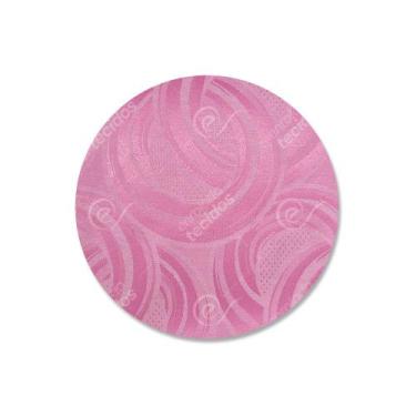 Imagem de Capa para Sousplat em Tecido Jacquard Rosa Bebê Argolas Tradicional - 