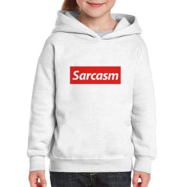 Imagem de Moletom Infantil Sarcasm - Foca na Moda, Branco, 8