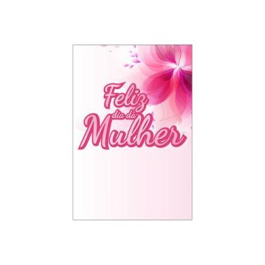 Imagem de Painel De Festa Vertical 1,50 x 2,20 -  Dia das Mulheres Floral Rosa E