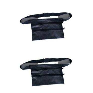 Imagem de 2 Bolsas Pochete Porta Dinheiro Documentos Cartão Celular Doleira Anti