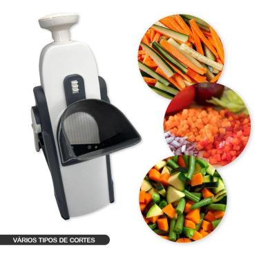 Imagem de Cortador Fatiador Mandolim Multifuncional 5 Funções Aço Inox