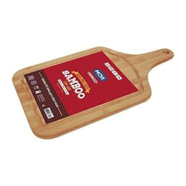 Imagem de Tabua Para Cortar Carne Com Alca Bamboo 50 Cm X 30 Cm 3358 mor, tabua 
