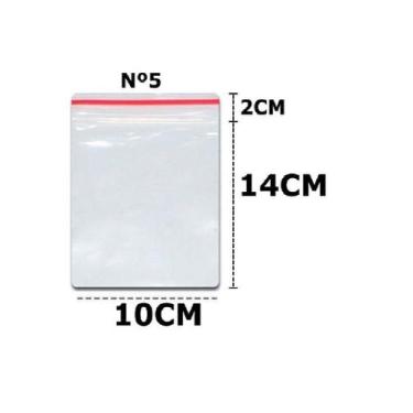 Imagem de 1000 Sacos Saquinho Zip Lock Hermético 10x14cm Plastico - Talge