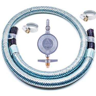 Imagem de Regulador Gás Aliança 1kg/h + Mangueira Instalação Botijão - CTFLEX,  