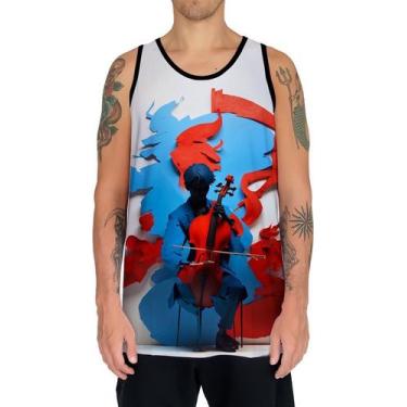 Imagem de Camiseta Regata Tshirt Instrumento Corda Violoncelo Arte 3 - Enjoy Sho