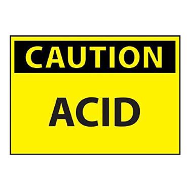 Imagem de Placa Gilson C409PB Acid Caution Sign, PS Vinyl, 25,4 cm x 35,56 cm