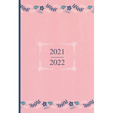 Imagem de Agenda Settimanale 2021 2022: A5. Calendario e Planner da Settembre 2021 a Dicembre 2022. Rosa e Blu Scuro. Italiano
