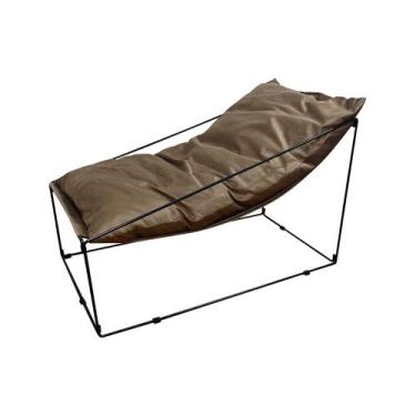 Imagem de Espreguiçadeira Industrial Luxo Arpoador com Almofada Marrom - ASTURIA