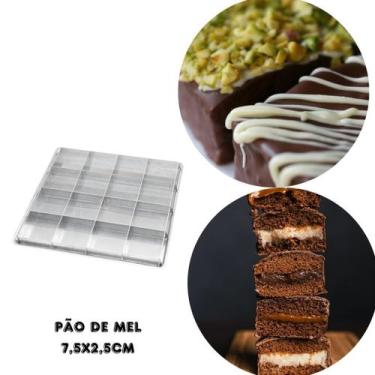 Imagem de Forma para Pão de mel Quadrado 16 pçs 7,5x2,5 cm - CAPARROZ