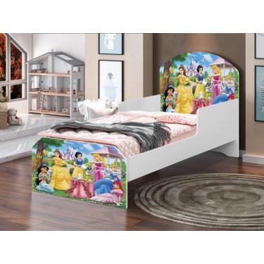 Imagem de Cama infantil Mini Menina Juvenil Colchão Princesas - Anyben