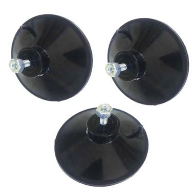 Imagem de Kit com 3 Ventosas De Silicone 90mm Alta Fixação 9cm com Parafuso E Po