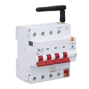 Imagem de Disjuntor Inteligente, Disjuntor de Medição 4P 63A Com Interruptor de Temporizador Controle Remoto de Aplicativo Móvel, Interruptor de Temporizador de Exibição Em Tempo Real