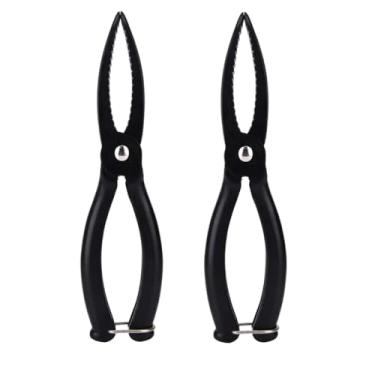 Imagem de zaoalife Alicate de pesca, dispositivo de controle de peixe ao ar livre, grampo de plástico para lábio de pesca, alicate antiderrapante, equipamento de garra de pesca com anel