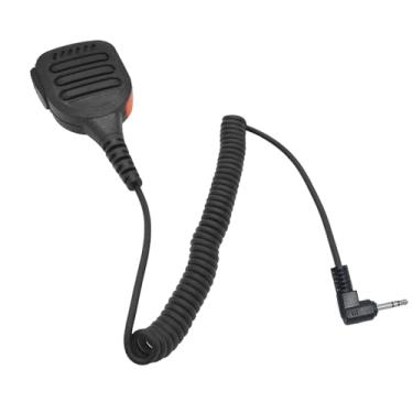 Imagem de HELETUL Microfone de ombro 1 pino de 2,5 mm Ptt Microfone de lapela para Motorola Talkabout Radio Extreme t475 t470 Series t600 t605 t800 472 Walkie Talkies (IP65 à prova d'água) (preto)