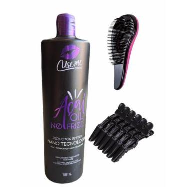 Imagem de ESCOVA PROGRESSIVA AÇAI OIL NO FRIZZ 2X1L E BTOX NANO AÇAI 1KG USE ME 