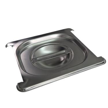Imagem de TAMPA PARA CUBA GN GASTRONÔMICA INOX 1/6 COM RECORTE 16,4x17,8CM MOD E