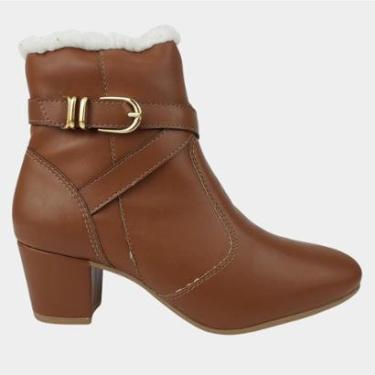 Imagem de Bota Feminina Lavalleja Cano Médio Salto Bloco Cor:;Tamanho:33-Feminino